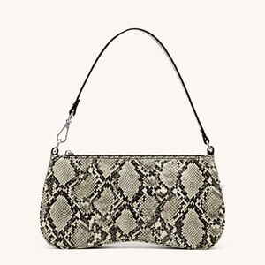 JW PEI EVA SHOULDER HANDBAG - NATURAL SNAKE EMBOSSED